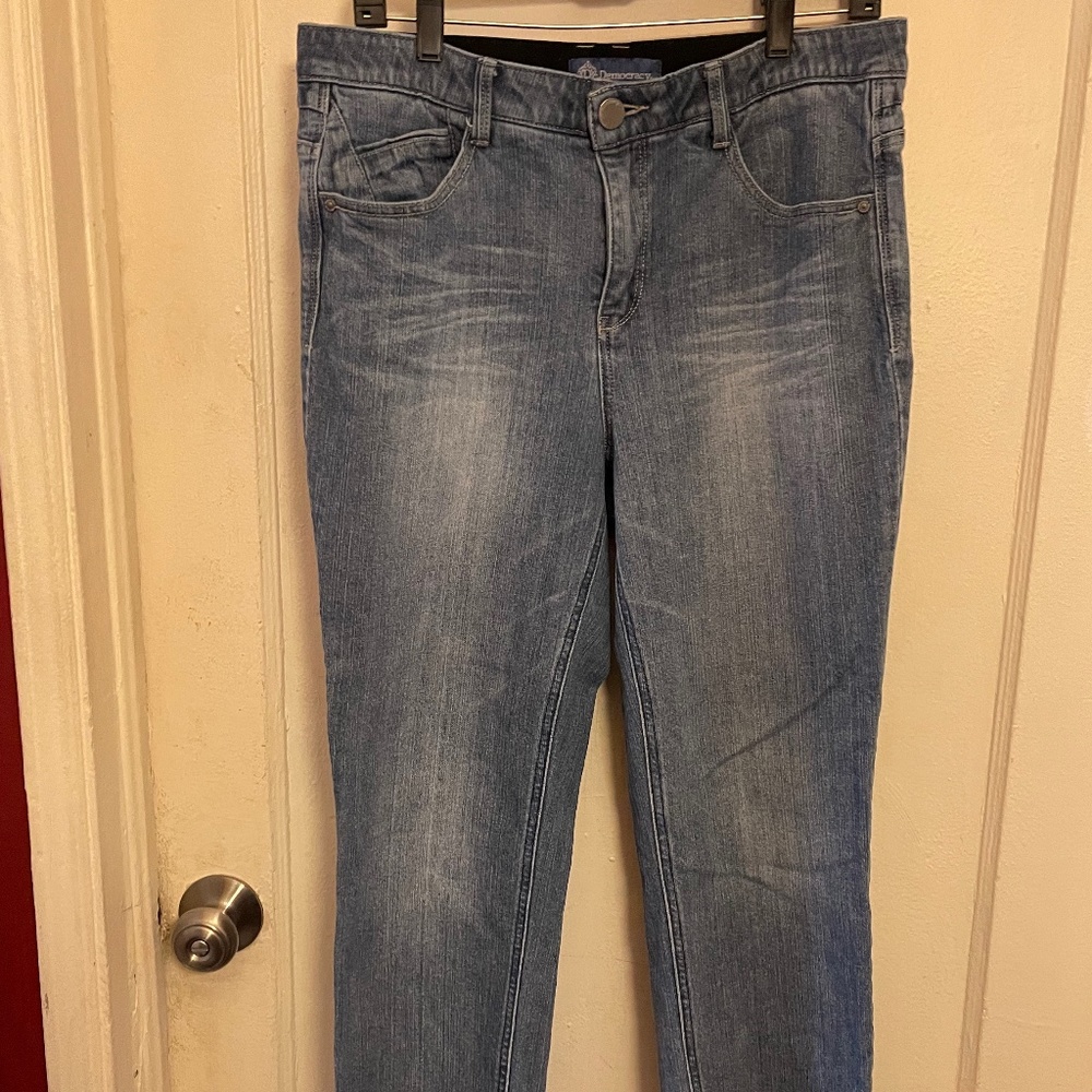 Frayed Hem Straight Leg Ab-Solution Jeans
